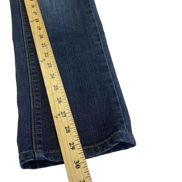 NY&C Womens Slim Slouch Sits at Lower Waist Blue Denim Jeans Size 4 Stretch - Picture 5 of 16